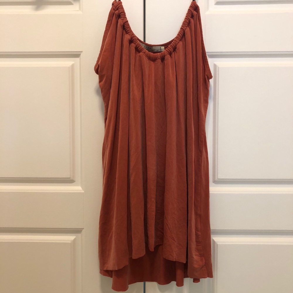 ZARA silk/suede tank top